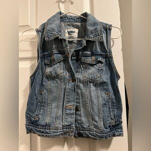 Old Navy Light Blue Denim Vest